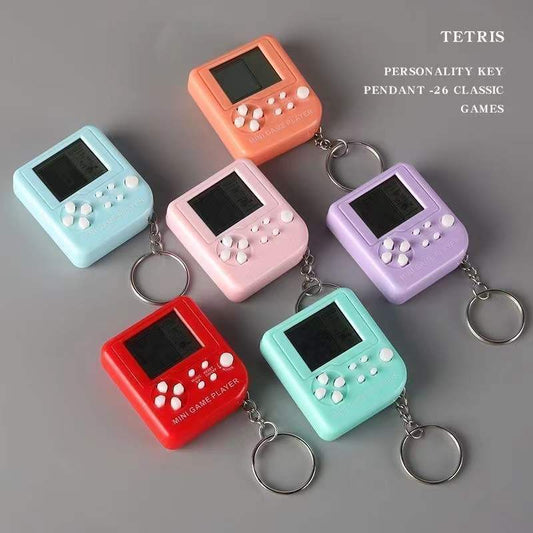 Children's Mini Tetris Game Console Key Chain