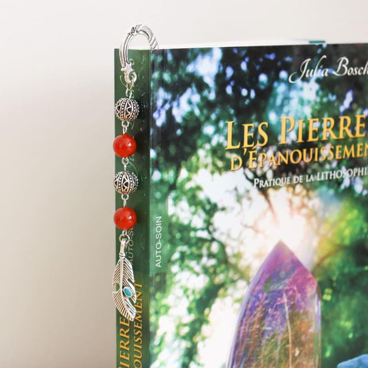 Rigid fine stone bookmark - Carnelian-0